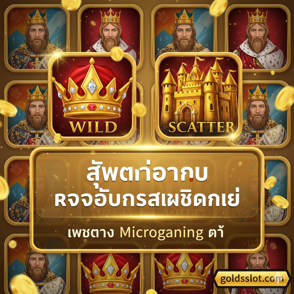 ภาพสรุปและเชิญชวนให้สมัครเล่น Kings and Queens Slot ที่ goldsslot.com ภาพนี้ควรแสดงความมั่นคงและพรีเมียม มีโลโก้ goldsslot.com หรือแบนเนอร์เล็กๆ เพื่อตอกย้ำแบรนด์ จัดวางองค์ประกอบของสัญลักษณ์ Wild และ Scatter ร่วมกับกล่องข้อความเชิญชวนที่ดึงดูดใจ เช่น 'สมัครวันนี้ รับโบนัสสมาชิกใหม่' หรือ 'เว็บตรง Microgaming แท้' เน้นสีทองและประกายความวาววับ เพื่อกระตุ้นให้ผู้เล่นคลิกเพื่อลงทะเบียนเล่นจริงต่อจากโหมดทดลอง