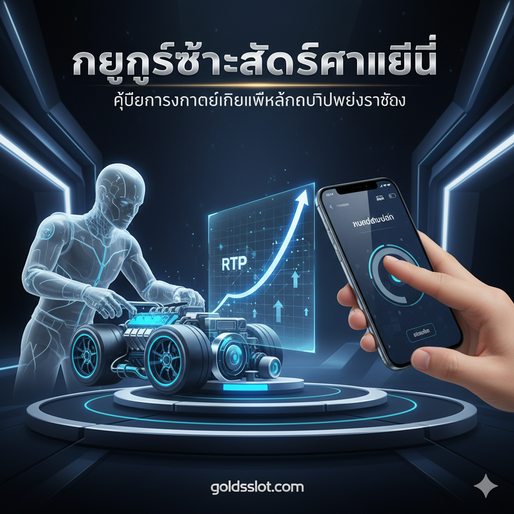 一张信息图表风格的教程图片,旨在解释如何像调校赛车一样管理赌金。左侧是一个半透明的机械师正在调试赛车引擎的画面,右侧对应着玩家在手机上调整'Bet Size'(投注额)的手势。中间通过全息投影的图表连接,显示RTP(玩家回报率)走势向上的曲线。画面元素清晰,风格简洁现代,使用金属银和科技蓝作为主色调,辅以金色的强调色,寓意通过技巧获得胜利。