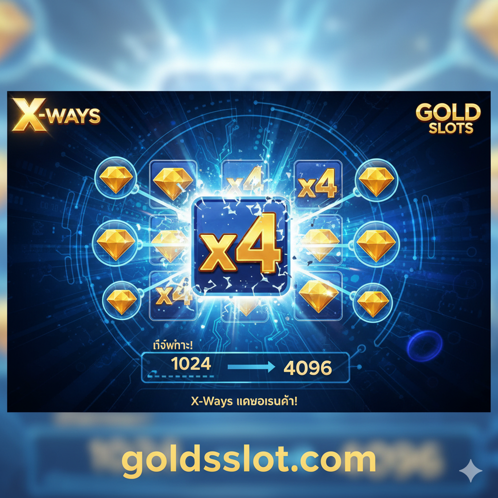 一张引คน่าสนใจของ Nolimit City's X-Ways' กลไกพร้อมพลังระเบิดและข้อความ 'X-WAYS'