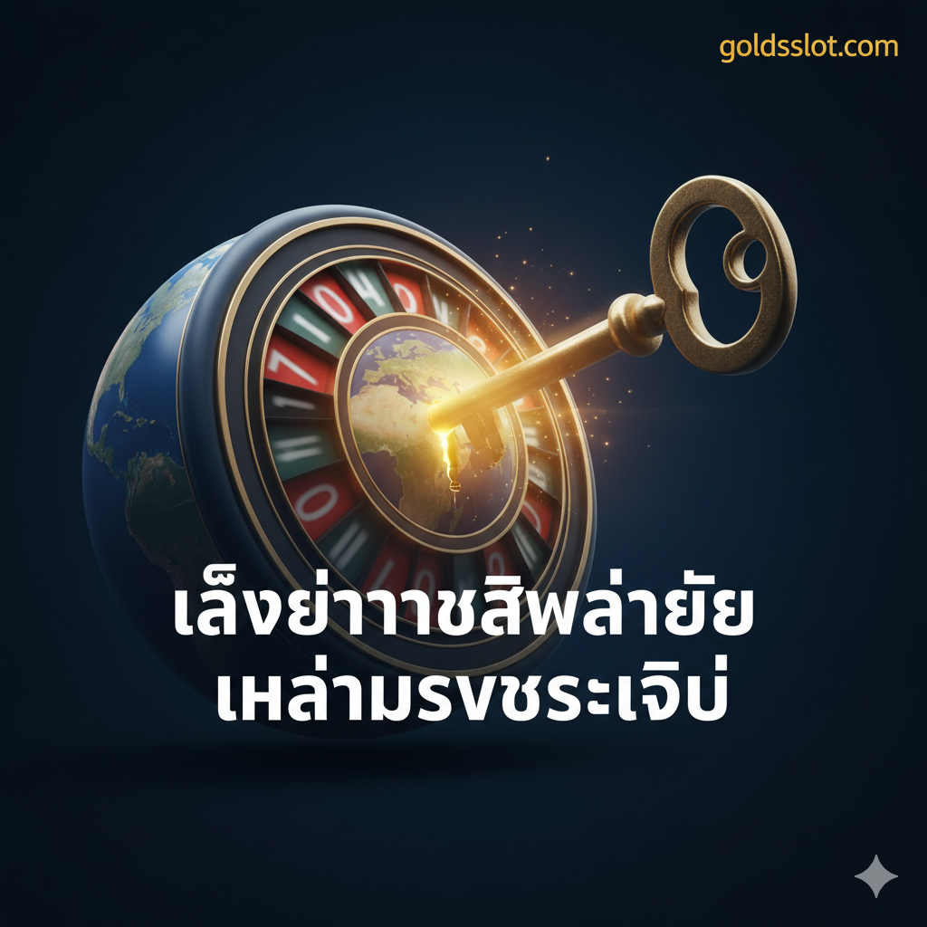 ภาพสรุปและคำกระตุ้นการตัดสินใจ (CTA) ที่ดูเป็นมืออาชีพ องค์ประกอบหลักคือกุญแจสำคัญที่กำลังไขเข้าไปในลูกโลกหรือวงล้อของสล็อตแมชชีน สื่อถึง 'การควบคุม' (Control) และ 'การเข้าสู่ระบบอย่างมีความรับผิดชอบ' มีโลโก้ goldsslot.com (จำลอง) ขนาดเล็กที่มุมใดมุมหนึ่ง ใช้พื้นหลังสีดำหรือสีน้ำเงินเข้มพร้อมกับแสงสว่างที่พุ่งออกมาจากกุญแจและวงล้อ จัดวางแบบเน้นศูนย์กลางเพื่อให้ข้อความ 'เล่นอย่างชาญฉลาดและมีความรับผิดชอบ' โดดเด่นขึ้นมา