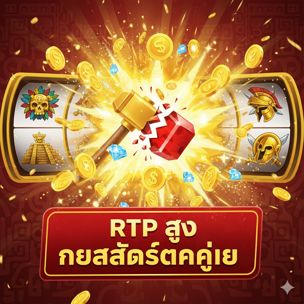 ภาพแสดงการระเบิดของรางวัลและสัญลักษณ์ของเกมที่แตกง่าย