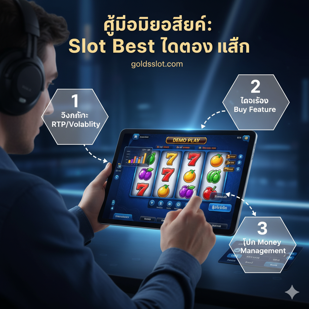 ภาพเป็นเครื่องมือสำหรับการใช้สล็อตสาธิต (คู่มือมืออาชีพ) มี 3 ขั้นตอน: 1. วิเคราะห์ RTP/ความผันผวน; 2. ทดสอบคุณสมบัติการซื้อ; 3. การจัดการเงิน บุคคลกำลังวิเคราะห์ข้อมูลอย่างตั้งใจ