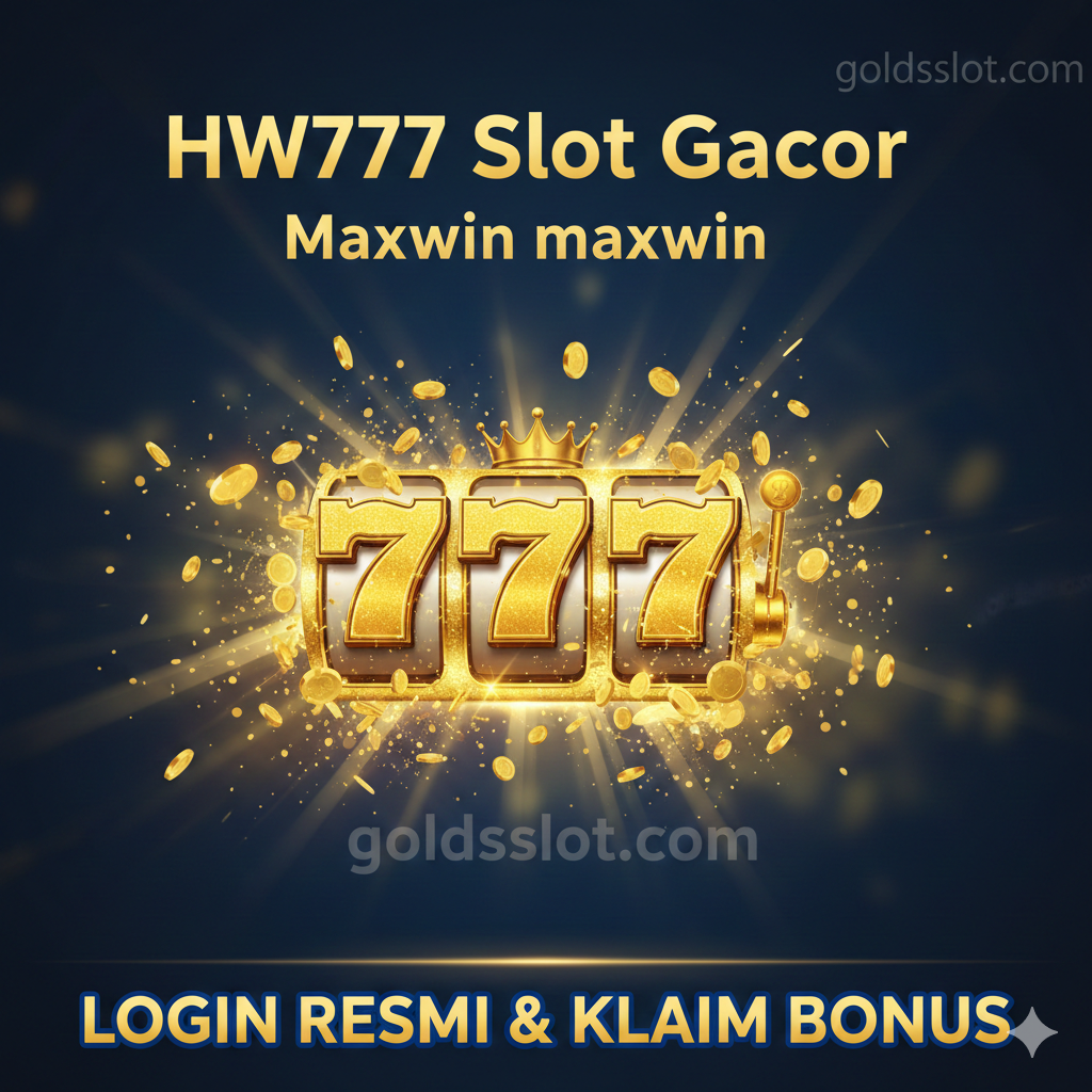 Gambar berani dan premium untuk sampul artikel. Dominasi warna emas, merah, dan hitam yang melambangkan keberuntungan dan kemewahan (slot/kasino). Di tengah, tampilkan logo 'HW777 Slot' yang bersinar. Tambahkan elemen visual koin emas berjatuhan (jackpot) dan latar belakang mesin slot modern dengan gulungan yang berputar cepat. Teks utama yang menonjol (seperti neon) harus bertuliskan 'LINK RESMI & BONUS NEW MEMBER 100%'. Gunakan gaya 3D dan pencahayaan dramatis untuk efek yang menarik perhatian. Komposisi harus fokus dan jelas menunjukkan merek dan penawaran utamanya.